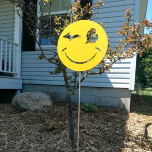 Michigan Happy Face Yard Stake