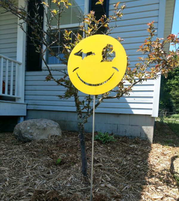 Michigan Happy Face Yard Stake