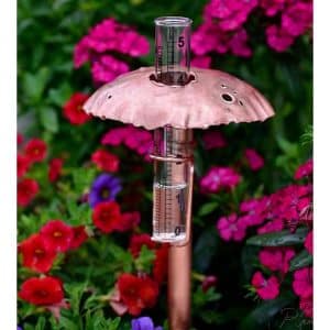 Mushroom Rain Gauge Solid Copper