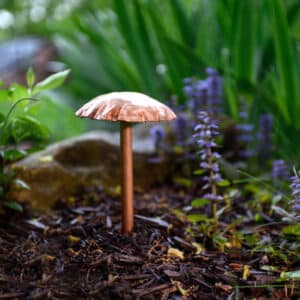 Garden Mushroom Sculpture Solid Copper