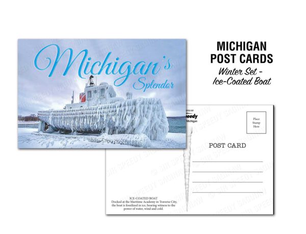 Ice Coated Boat Postcard