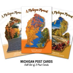 Michigan Must See Spots Fall Set Postcards