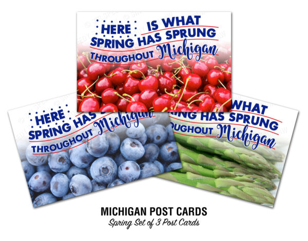 Michigan's Top Spring Crops Postcards