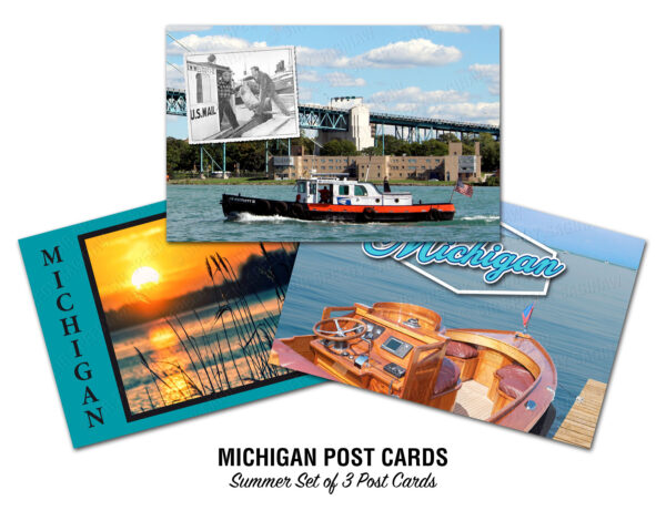 Michigan Boating and Lakes Postcards Summer Set