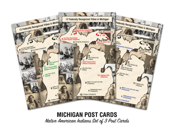 Native American Indian Tribes Postcards