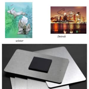 Premium Michigan Photo Metal Magnet