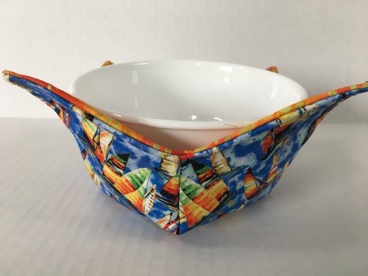 Sailboats Microwave Bowl Holder Cozy Hot Pad » Made In Michigan