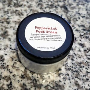 Peppermint Foot Cream Jar