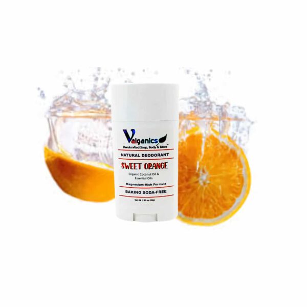 Sweet Orange Natural Deodorant Magnesium Rich, Aluminum & Baking Soda Free