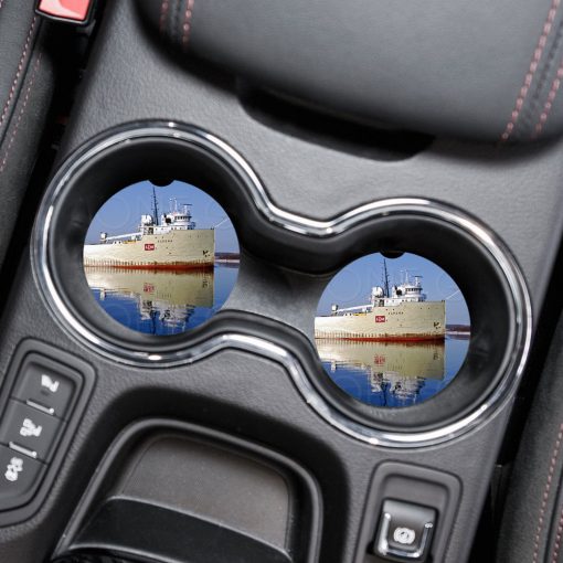 Great Lakes Freighter Car Coaster Set Cup Holder Coasters