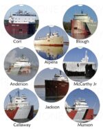 Great Lakes Freighter Car Coaster Set Neoprene Car Cup Holder Coasters - Image 2