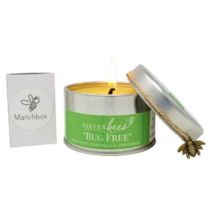 burning beeswax candle