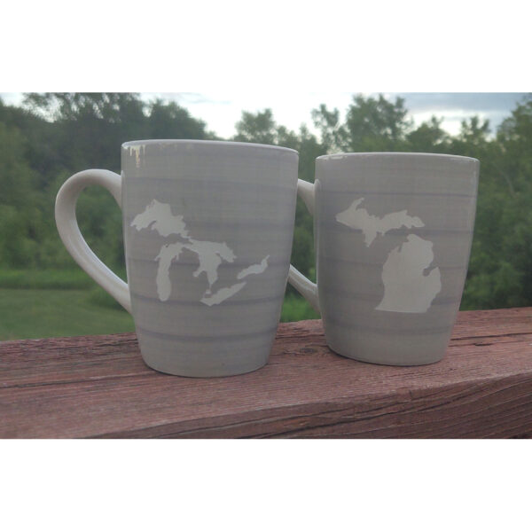 Gray Michigan Mugs