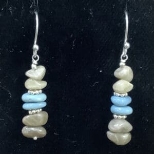 petoskey stone leland blue stone chip earrings