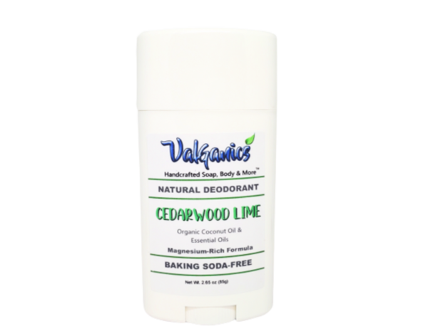 Cedarwood Lime Natural Deodorant - Magnesium Rich, Aluminum & Baking Soda Free