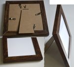 Custom Wood Framed Photo Tile with Easel and Hanger