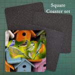 Neoprene Coaster Assorted Birds and Birdhouses 2