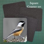 Neoprene Photo Coaster Chickadee