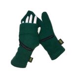 Turtle Flip Cozy Fleece Convertible Mittens Green