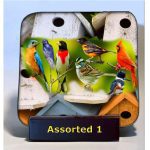 Hardboard Michigan Birds Coaster Set with Wood Stand - Image 6