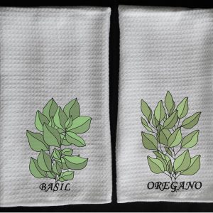 basil towel oregano towel