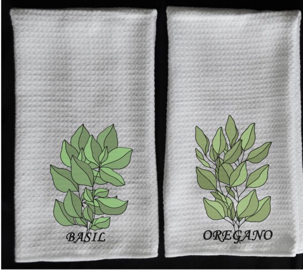 basil towel oregano towel