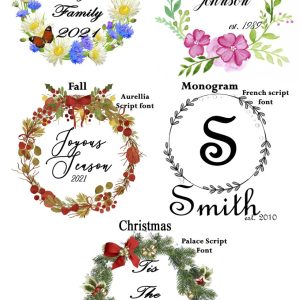 personalized wreath options