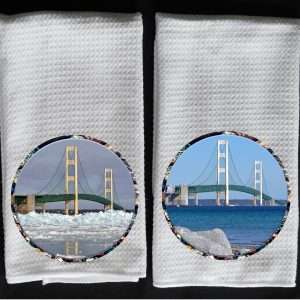 winter Mackinaw Bridge / summer Mackinaw Bridge