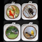 Michigan Birds Hot Pads Pot Holders