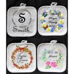 Personalized Wreath Pot Holder Hot Pads