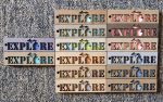 EXPLORE Michigan Layered Wood Keychains