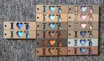 I LOVE MICHIGAN Layered Wood Keychains