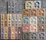 LOVE Michigan Layered Wood Keychains