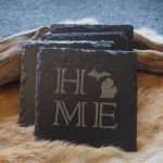 Michigan HOME Slate Coasters