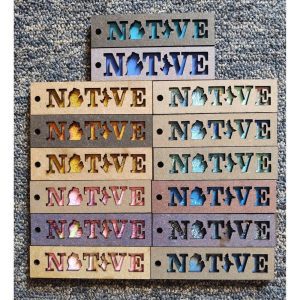Michigan NATIVE Layered Wood Keychains