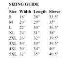Size Guide Long Sleeve