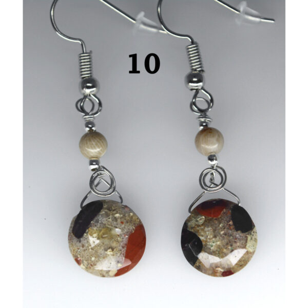 Dangle Pudding Stone Earrings 10