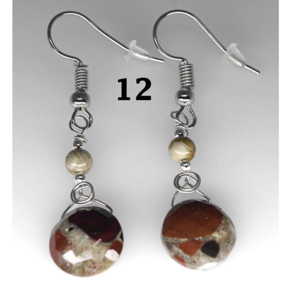 Dangle Pudding Stone Earrings 12