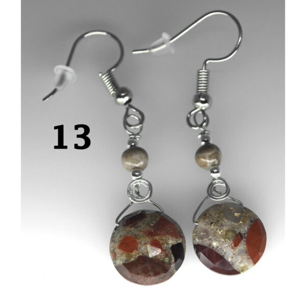 Dangle Pudding Stone Earrings 13