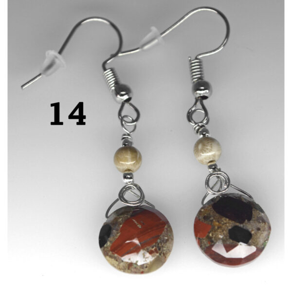 Dangle Pudding Stone Earrings 14