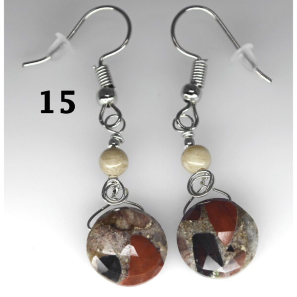 Dangle Pudding Stone Earrings 15