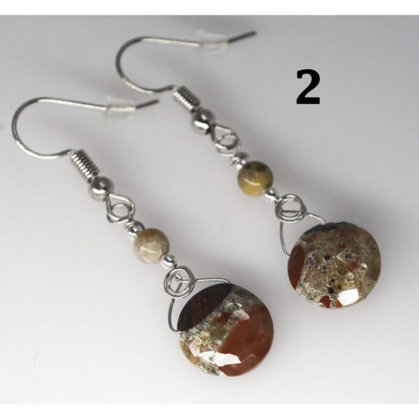 Dangle Pudding Stone Earrings 2