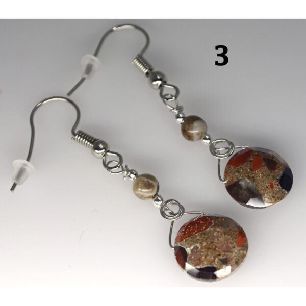 Dangle Pudding Stone Earrings 3