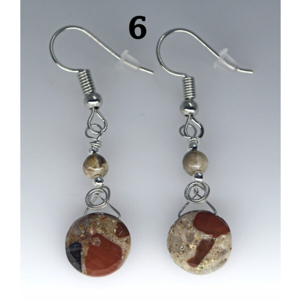 Dangle Pudding Stone Earrings 6