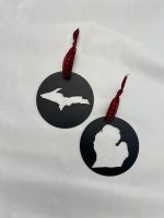 Black Michigan Cut Out Ornaments