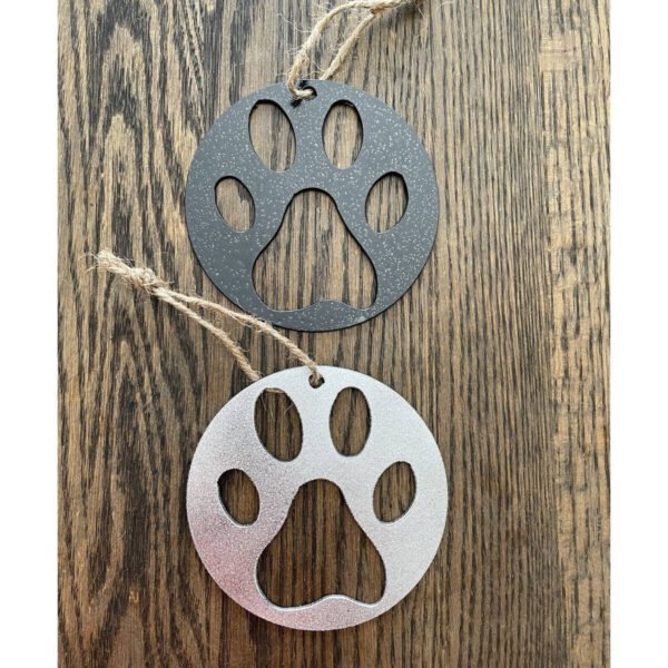 Cut Out Metal Paw Ornaments