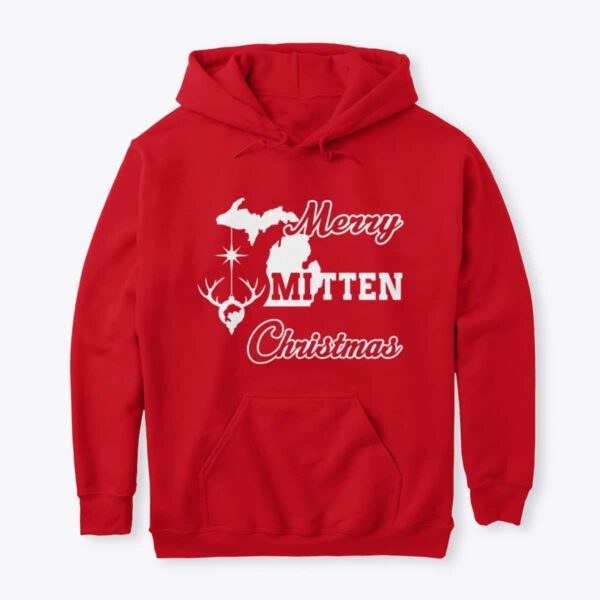 Merry Mitten Christmas Hoodie Red
