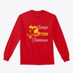 Merry Mitten Christmas Long Sleeve Shirt Red Gold