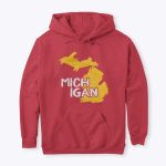 Michigan Art Hoodie Cardinal Red