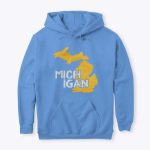Michigan Art Hoodie Carolina Blue